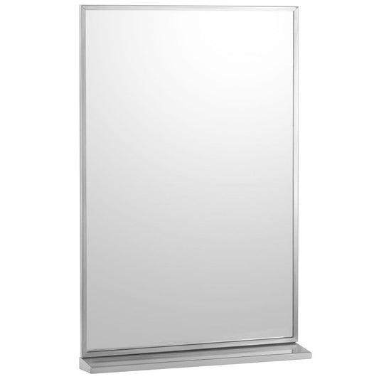 Bobrick B-166 1830 (18 x 30) Channel-Framed Mirror/Shelf Combination, 18"W x 30"H